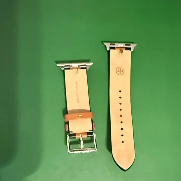 Tory Burch Kira Luggage and Black Leather Apple Watch Band 38mm/40mm - Picture 2 of 3